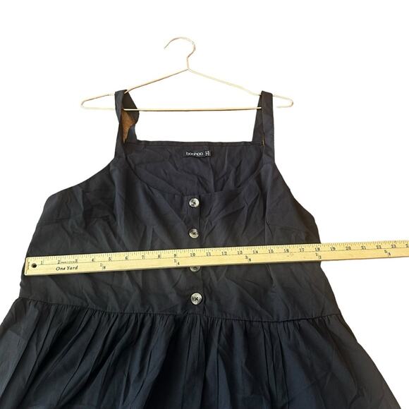 Boohoo Black Sleeveless Peplum Blouse - Size 18 - Picture 6 of 6